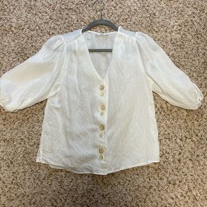 Mango white top sz 2/XS